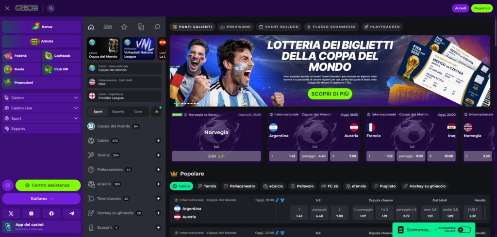 Gambloria giochi disponibili