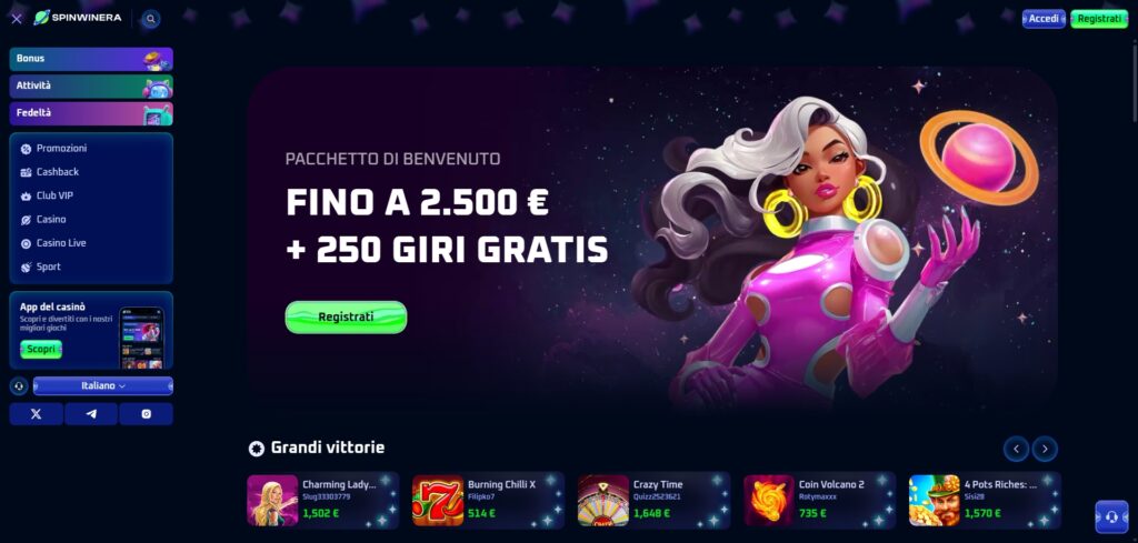 Spinwinera casinò online
