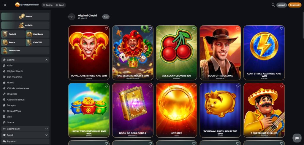 Spin Sahara giochi di slot