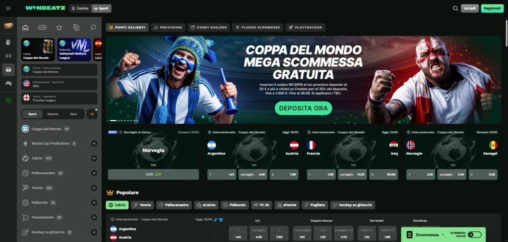 Winbeatz scommesse sportive